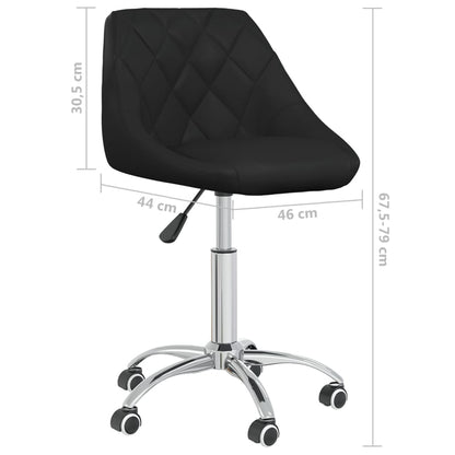 Eetkamerstoelen Draaibaar Kunstleer 6 Zwart