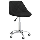 Dining chair swivel artificial leather black