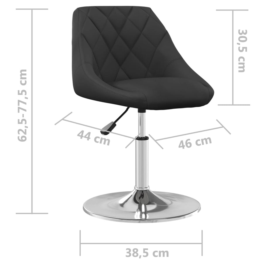 Eetkamerstoelen draaibaar 4 st fluweel zwart
