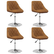 Eetkamerstoelen draaibaar 4 st fluweel bruin 46x44x(62,5-77,5)cm