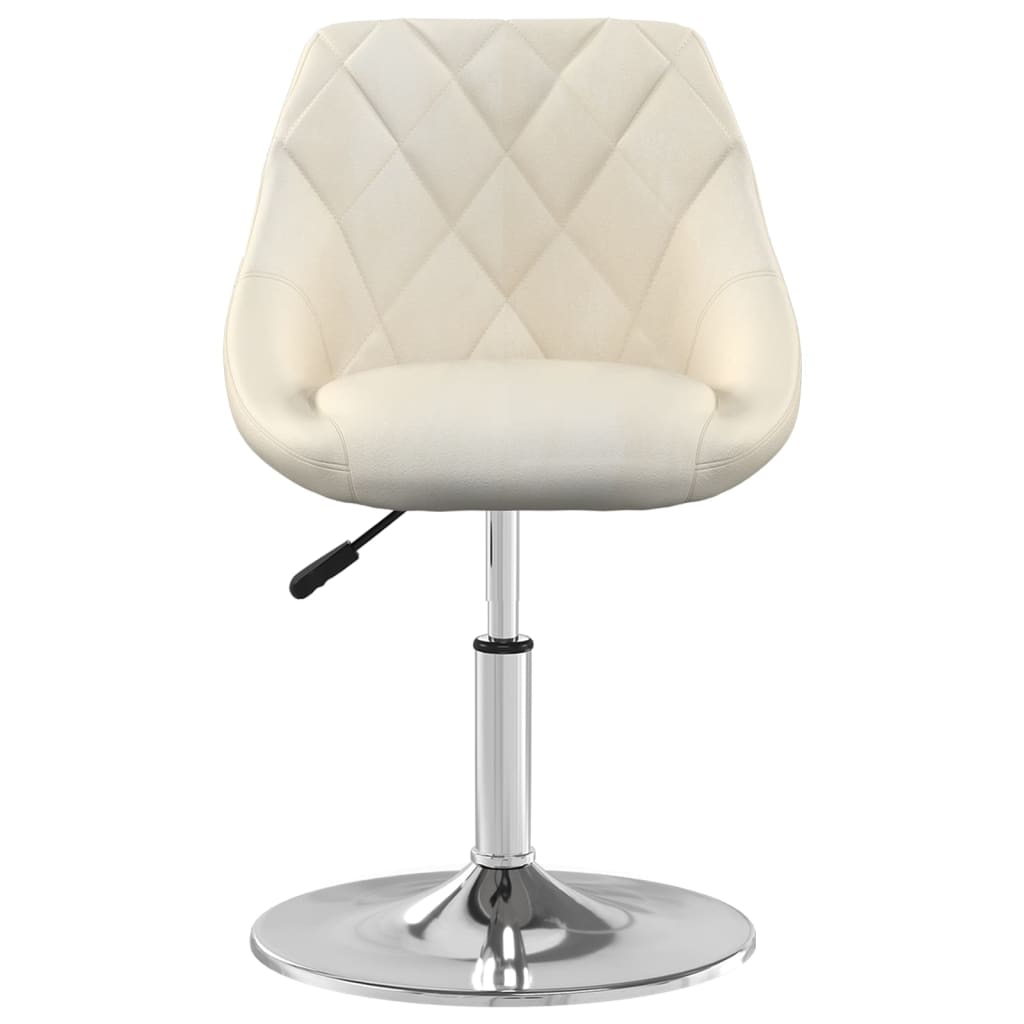 Eetkamerstoelen draaibaar 4 st fluweel crèmekleurig