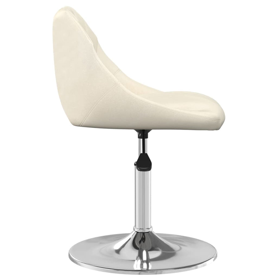 Eetkamerstoelen draaibaar 4 st fluweel crèmekleurig
