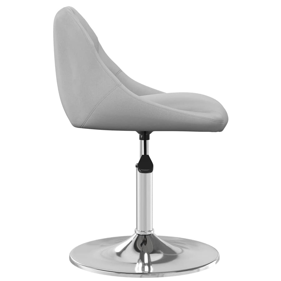 Eetkamerstoelen Draaibaar Fluweel 4 Lichtgrijs