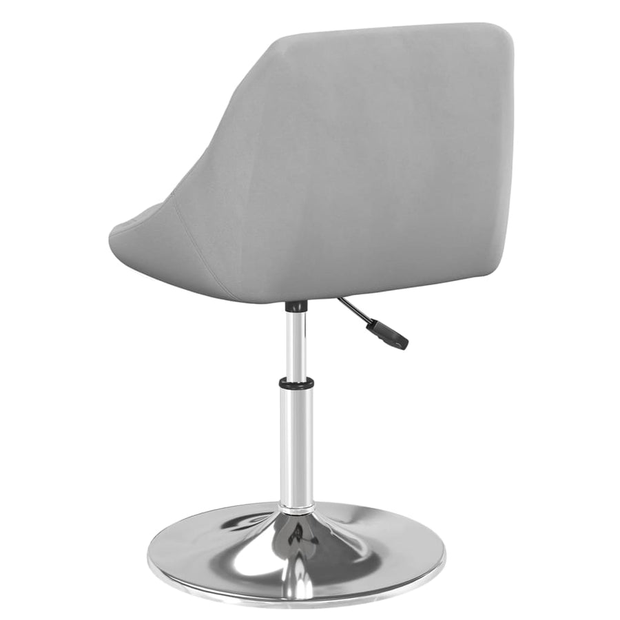 Eetkamerstoelen Draaibaar Fluweel 4 Lichtgrijs