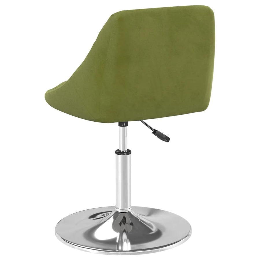 Eetkamerstoelen Draaibaar 4 St Fluweel Lichtgroen 4