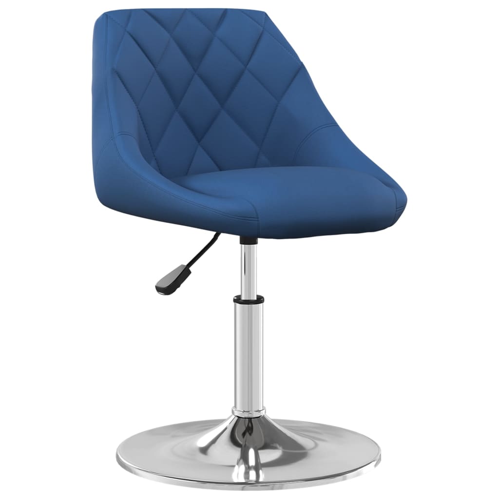 Eetkamerstoelen draaibaar 4 st fluweel blauw