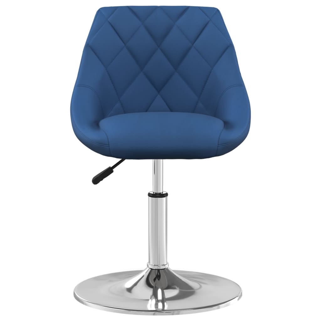 Eetkamerstoelen draaibaar 4 st fluweel blauw