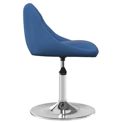 Eetkamerstoelen draaibaar 4 st fluweel blauw