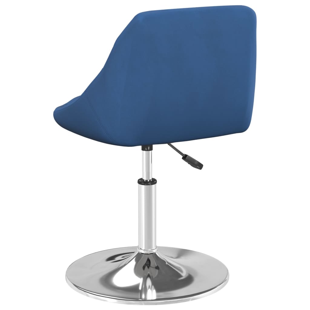 Eetkamerstoelen draaibaar 4 st fluweel blauw