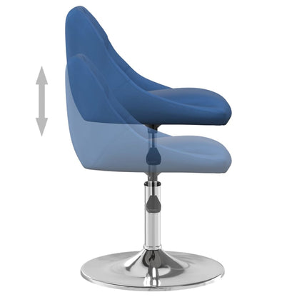 Eetkamerstoelen draaibaar 4 st fluweel blauw