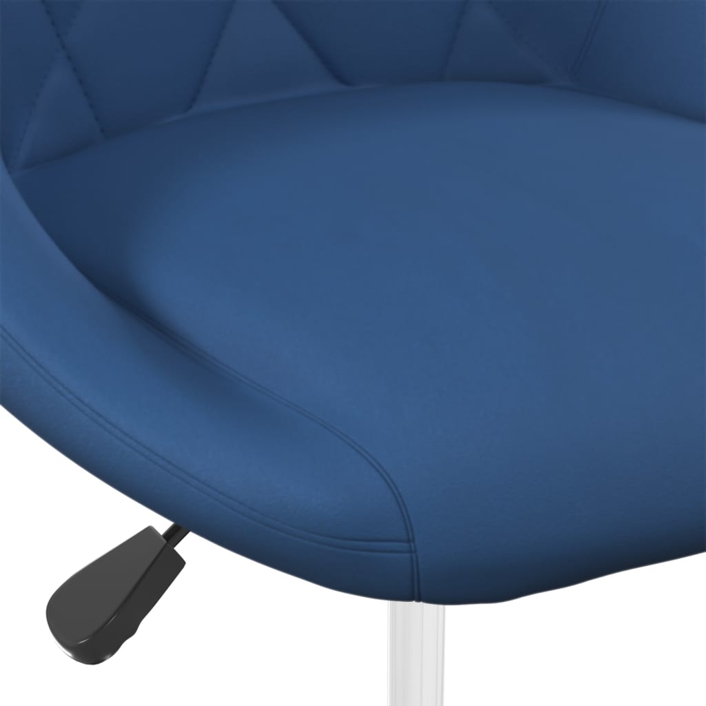 Eetkamerstoelen draaibaar 4 st fluweel blauw