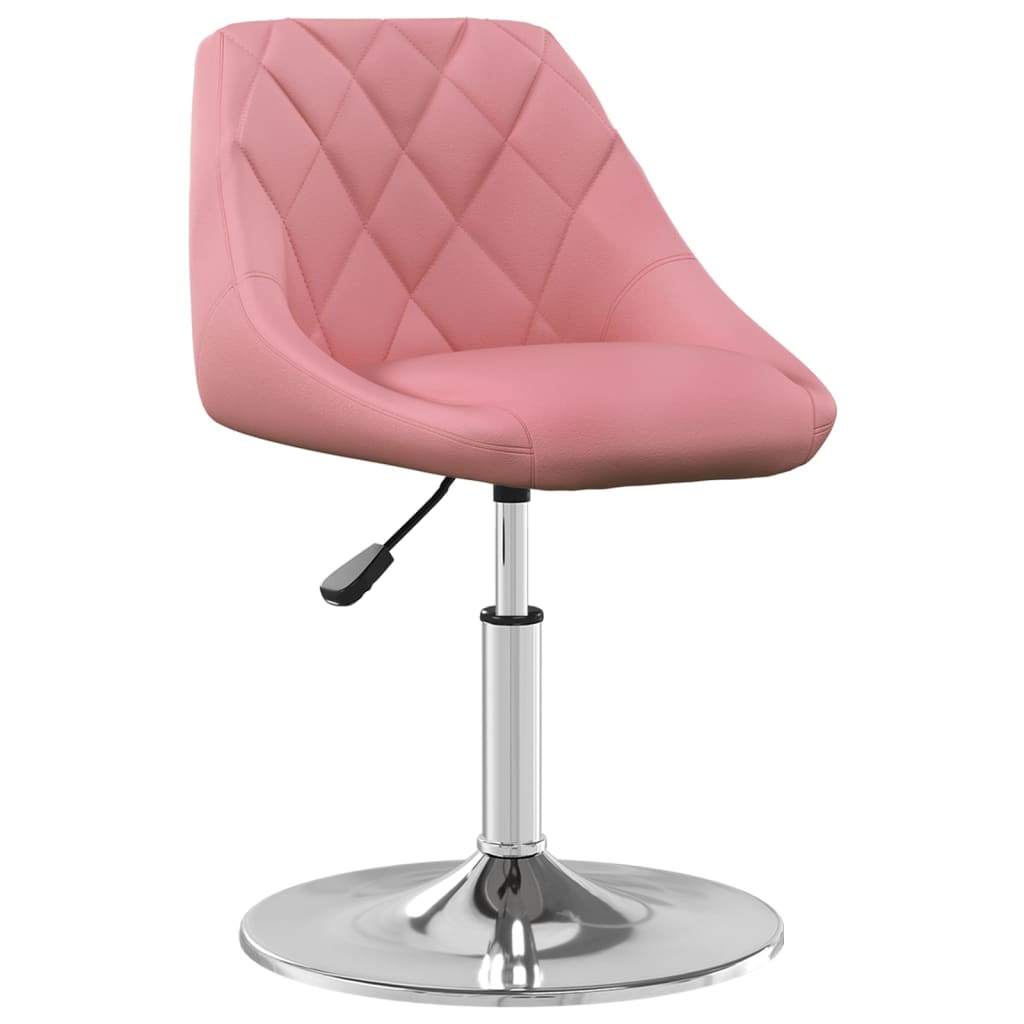 Eetkamerstoelen draaibaar 4 st fluweel roze