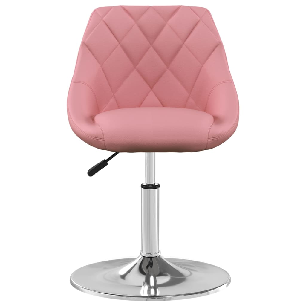 Eetkamerstoelen draaibaar 4 st fluweel roze