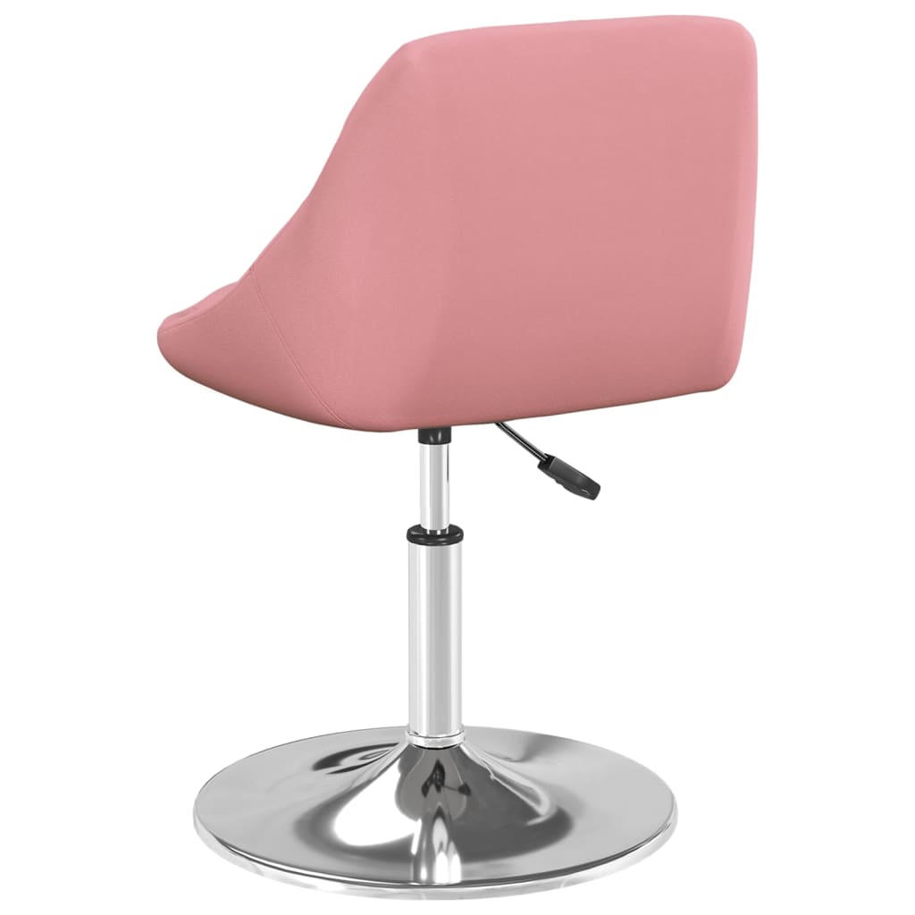 Eetkamerstoelen draaibaar 4 st fluweel roze