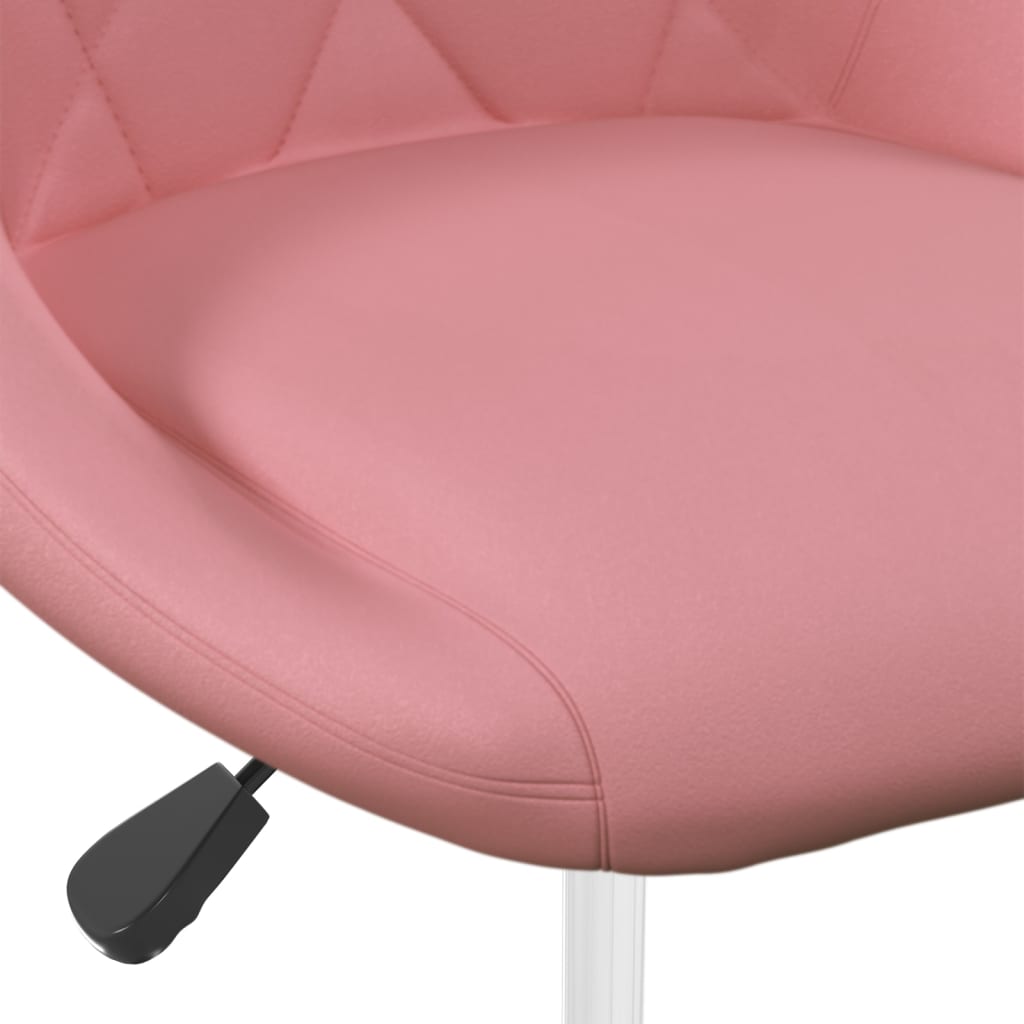 Eetkamerstoelen draaibaar 4 st fluweel roze