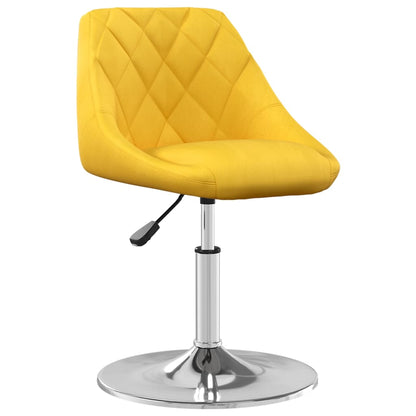 Eetkamerstoelen draaibaar 4 st fluweel mosterdgeel