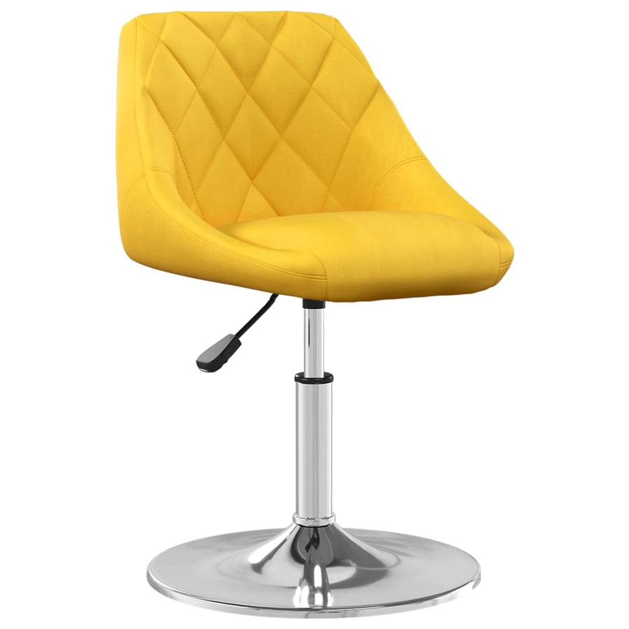 Eetkamerstoelen draaibaar 4 st fluweel mosterdgeel