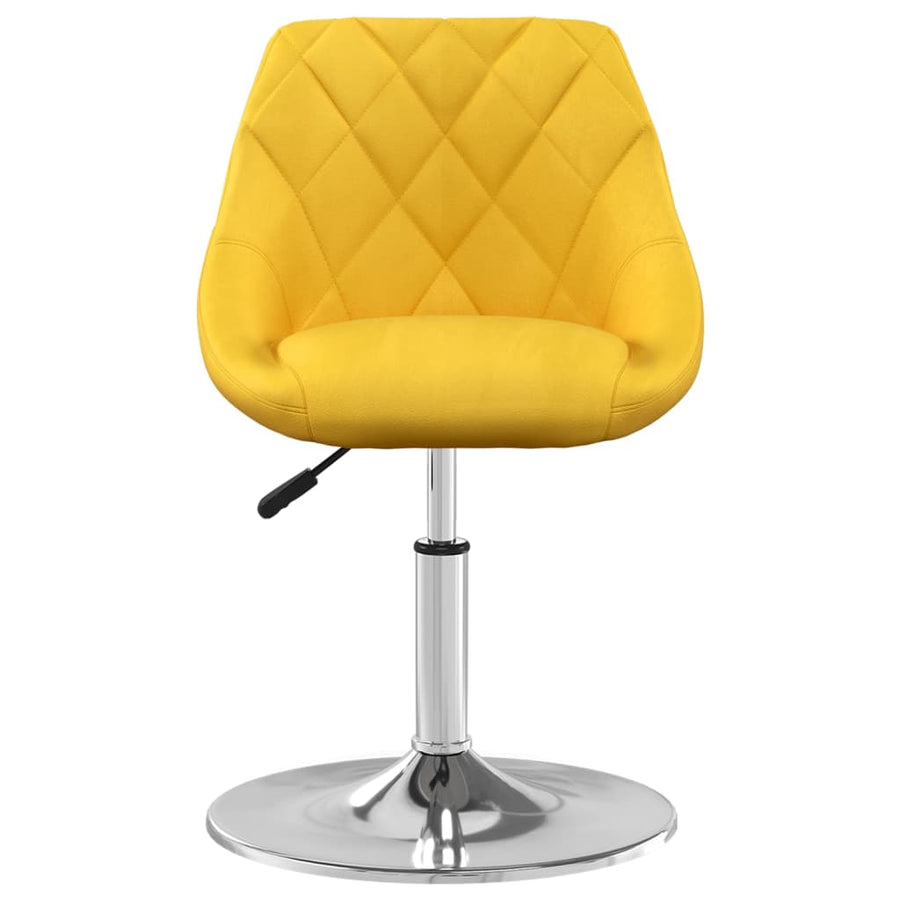 Eetkamerstoelen draaibaar 4 st fluweel mosterdgeel