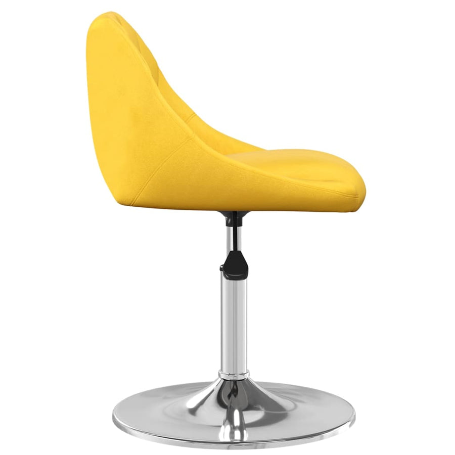 Eetkamerstoelen draaibaar 4 st fluweel mosterdgeel