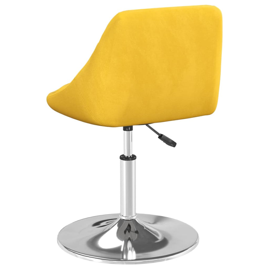 Eetkamerstoelen draaibaar 4 st fluweel mosterdgeel