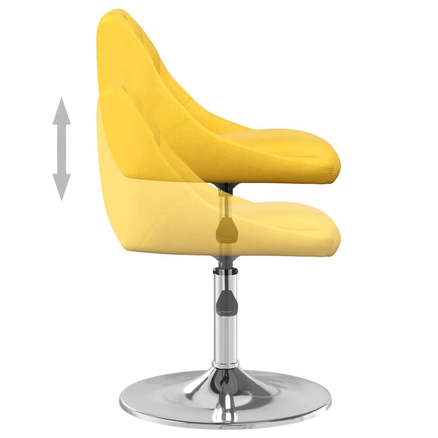 Eetkamerstoelen draaibaar 4 st fluweel mosterdgeel