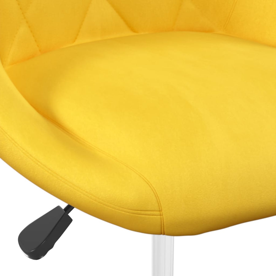 Eetkamerstoelen draaibaar 4 st fluweel mosterdgeel