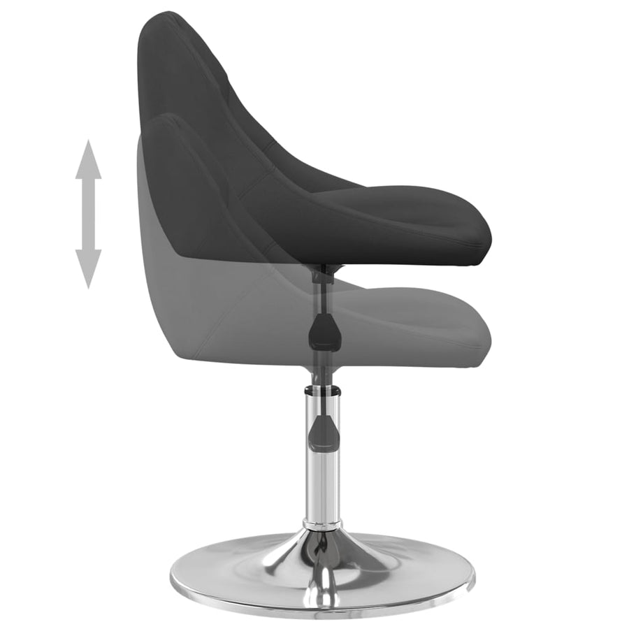 Eetkamerstoelen 6 st draaibaar fluweel zwart