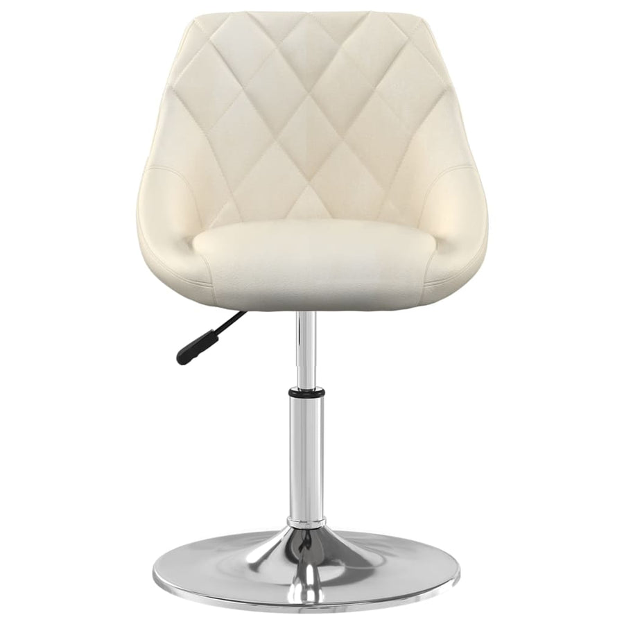 Eetkamerstoelen draaibaar 6 st fluweel crèmekleurig
