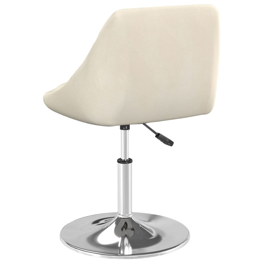 Eetkamerstoelen draaibaar 6 st fluweel crèmekleurig