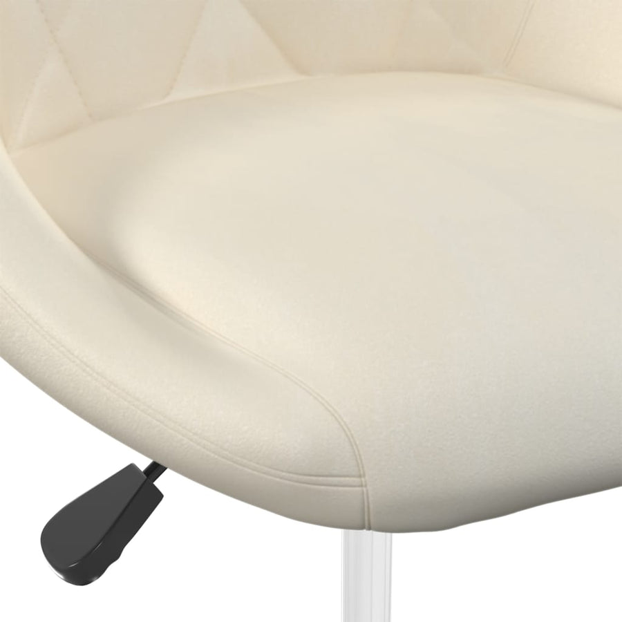 Eetkamerstoelen draaibaar 6 st fluweel crèmekleurig