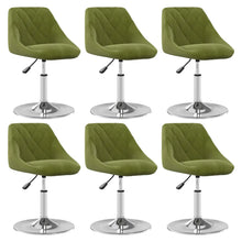 Eetkamerstoelen Draaibaar 6 St Fluweel Lichtgroen 6