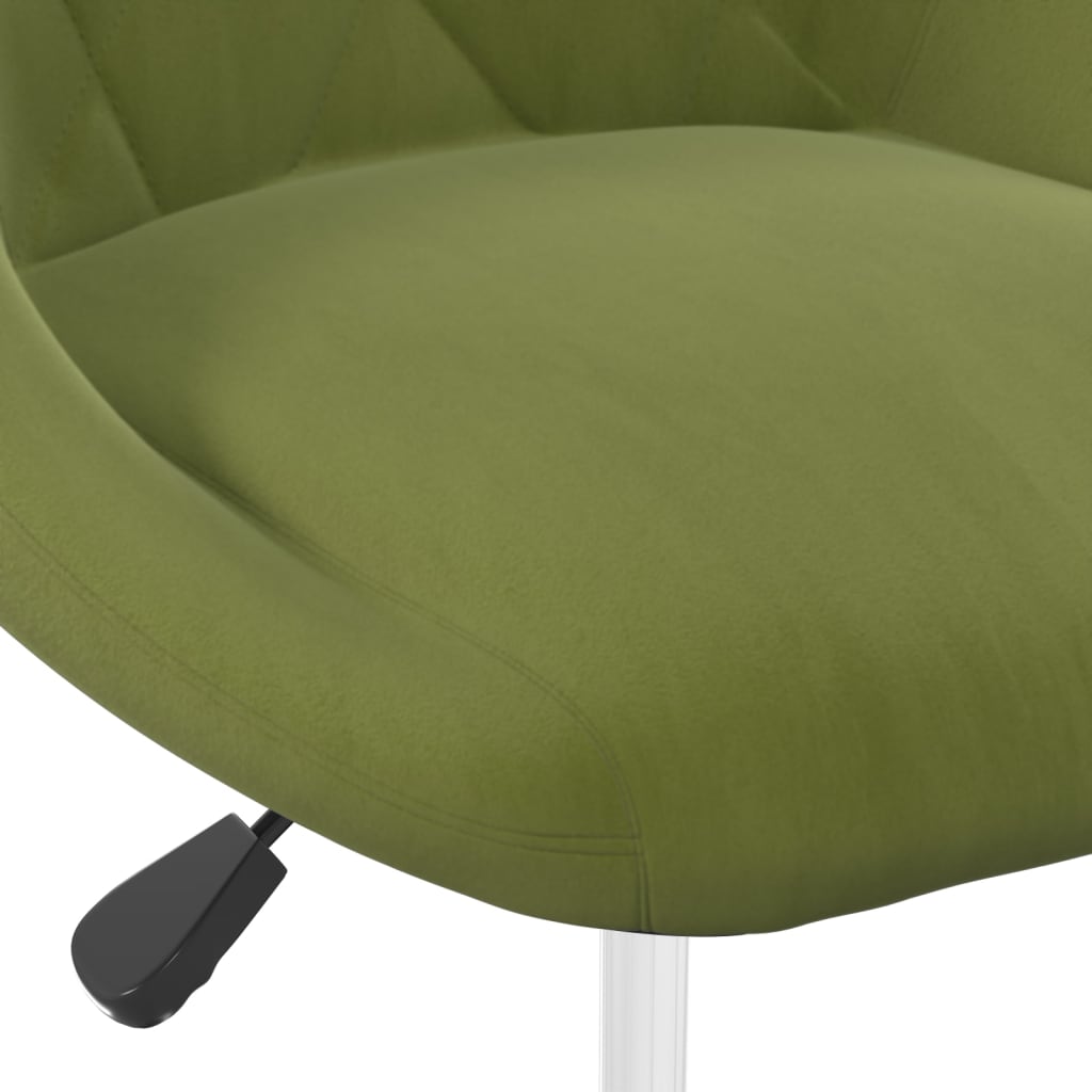 Eetkamerstoelen Draaibaar 6 St Fluweel Lichtgroen 6