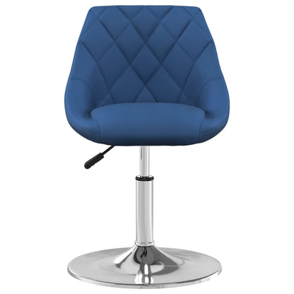 Eetkamerstoelen draaibaar 6 st fluweel blauw