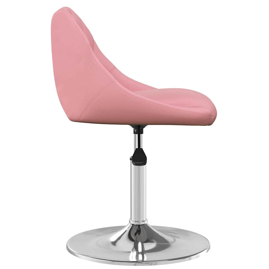 Eetkamerstoelen draaibaar 6 st fluweel roze