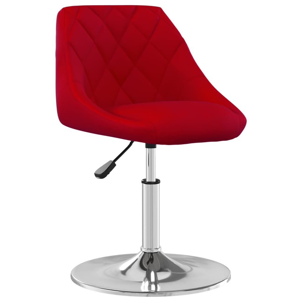 Eetkamerstoelen draaibaar 6 st fluweel wijnrood