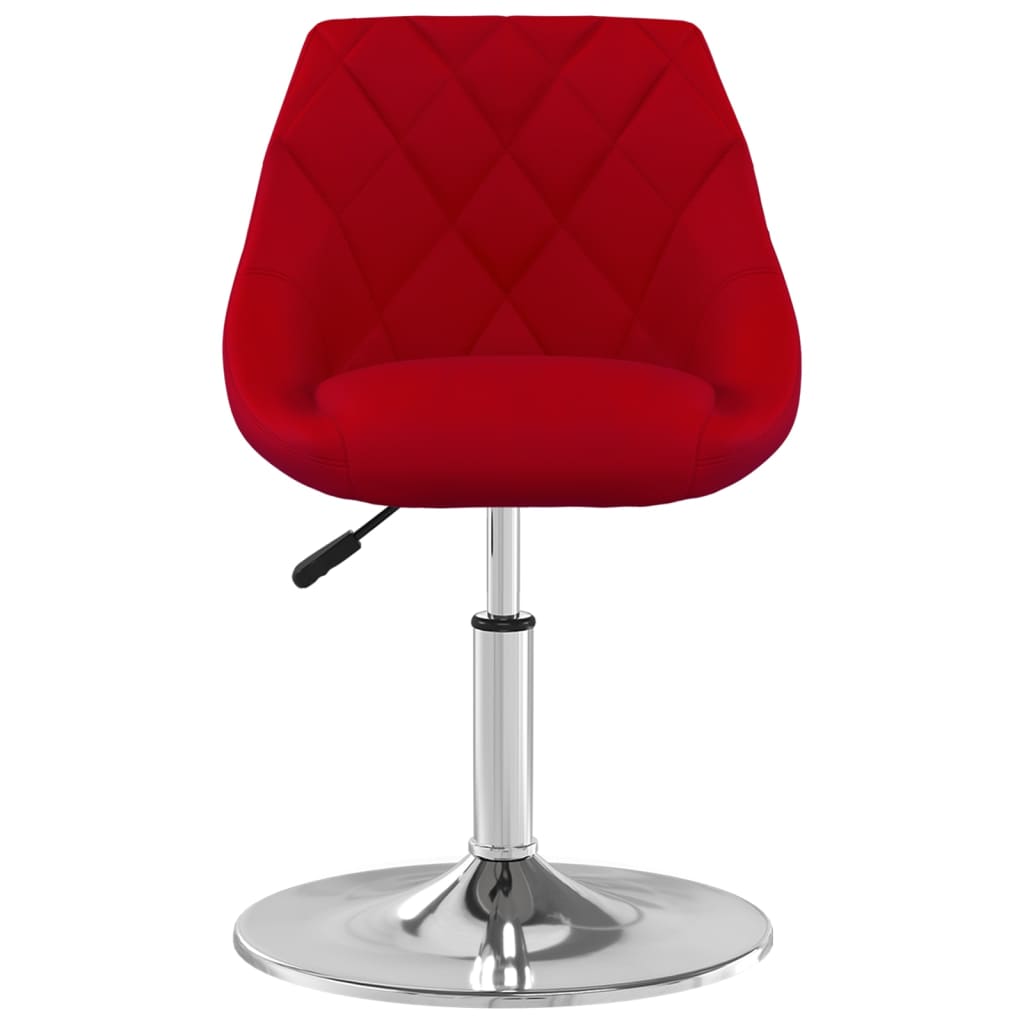 Eetkamerstoelen draaibaar 6 st fluweel wijnrood