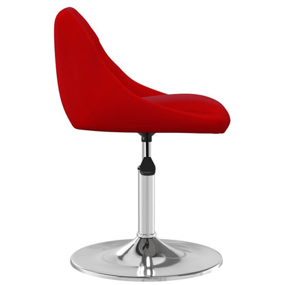 Eetkamerstoelen draaibaar 6 st fluweel wijnrood