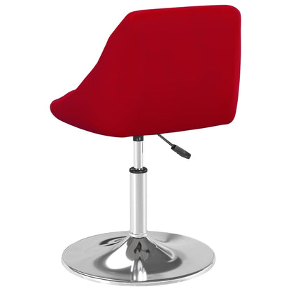 Eetkamerstoelen draaibaar 6 st fluweel wijnrood