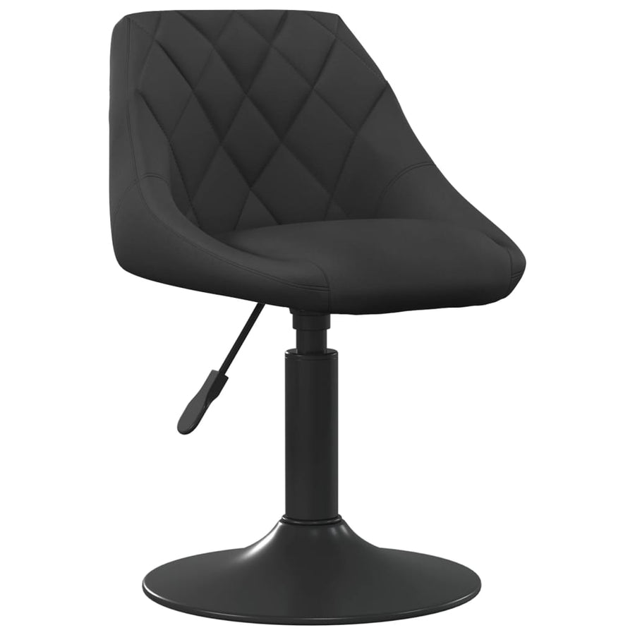 Eetkamerstoelen Draaibaar Fluweel 4 Zwart