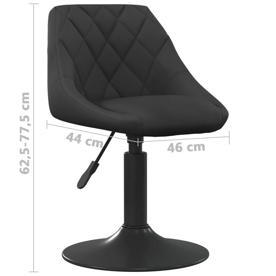 Eetkamerstoelen Draaibaar Fluweel 4 Zwart