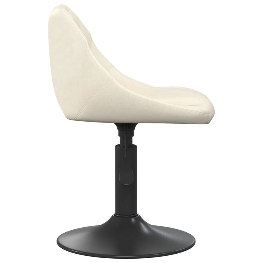 Eetkamerstoelen Draaibaar 4 St Fluweel Crèmekleurig