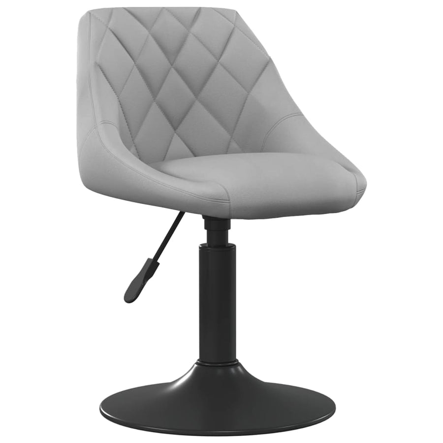 Eetkamerstoelen Draaibaar Fluweel 4 Lichtgrijs