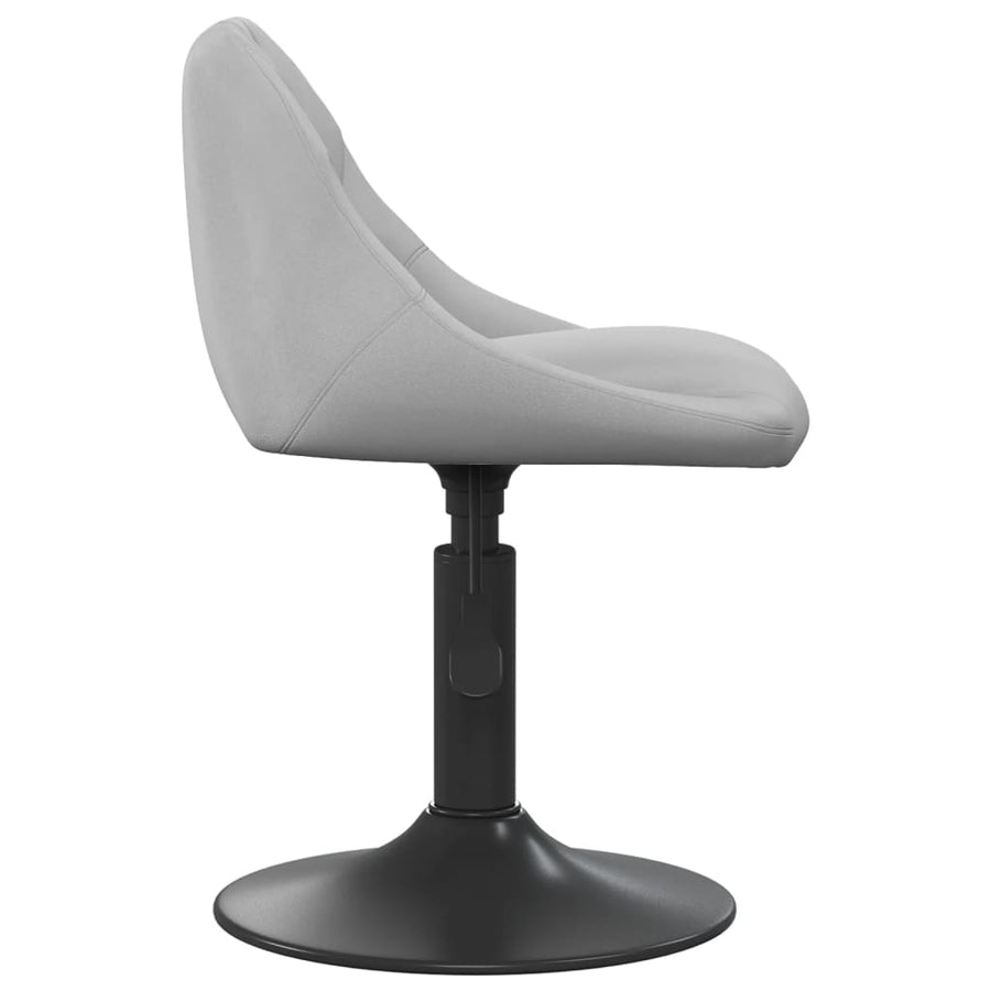 Eetkamerstoelen Draaibaar Fluweel 4 Lichtgrijs