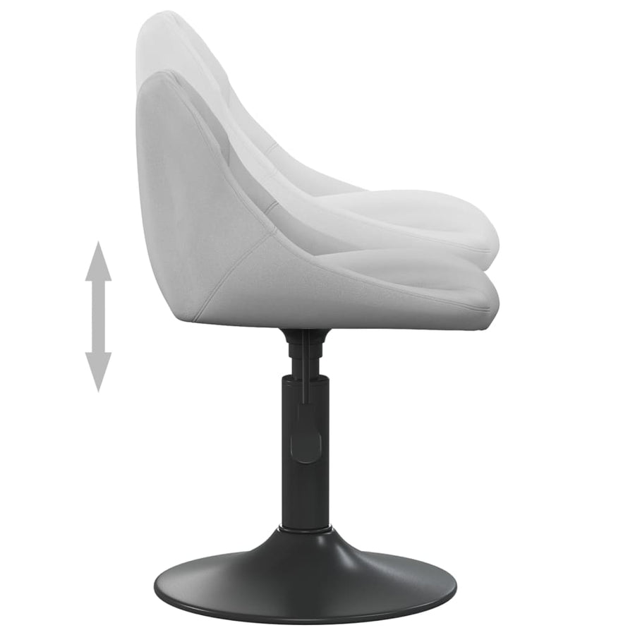 Eetkamerstoelen Draaibaar Fluweel 4 Lichtgrijs