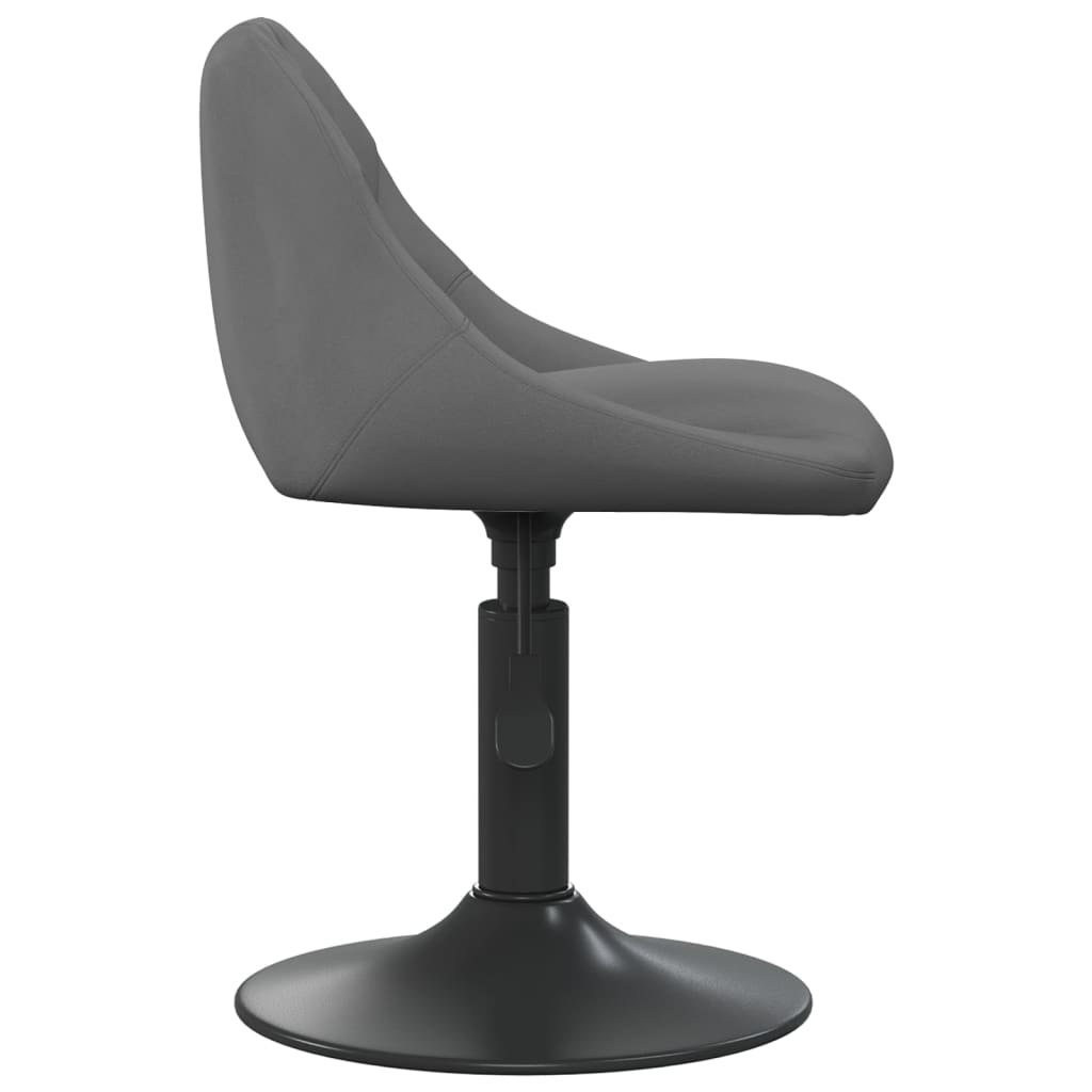 Eetkamerstoelen Draaibaar Fluweel 4 Donkergrijs