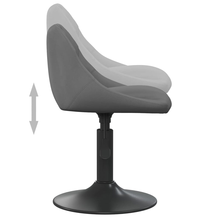 Eetkamerstoelen Draaibaar Fluweel 4 Donkergrijs