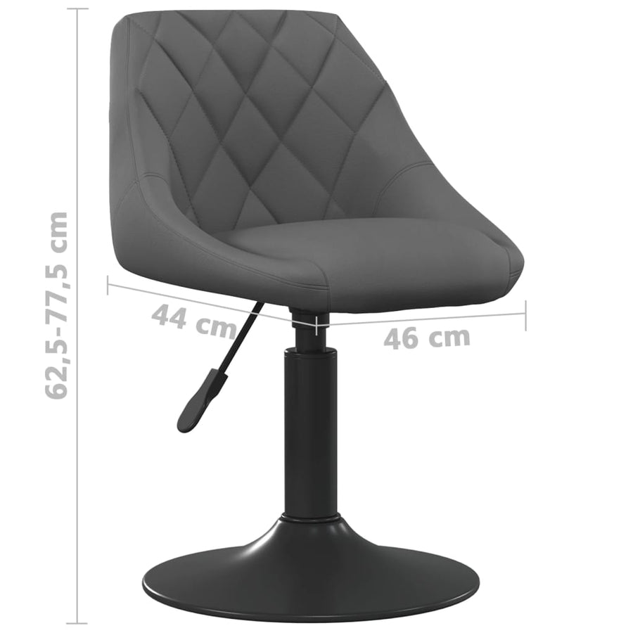 Eetkamerstoelen Draaibaar Fluweel 4 Donkergrijs