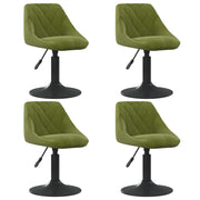 Eetkamerstoelen draaibaar fluweel lichtgroen set van 4