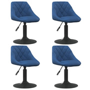 Eetkamerstoelen draaibaar fluweel blauw 4 stuks