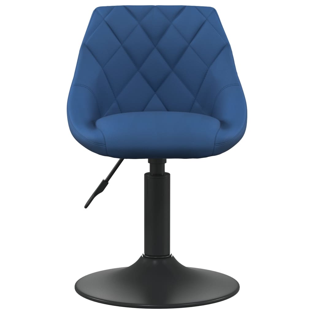 Eetkamerstoelen Draaibaar 4 St Fluweel Blauw